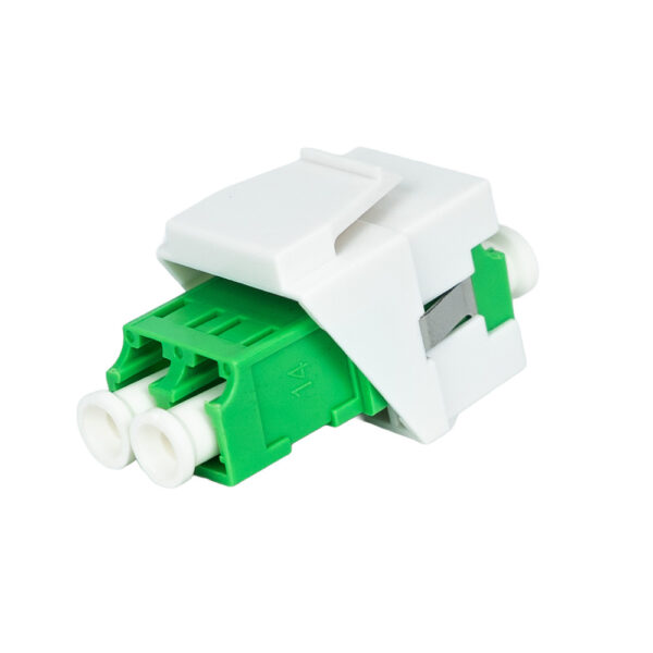 SF-42LCAPCW-10 - LC/APC to LC/APC Green SM Keystone, White, 10 Pack - Image 3