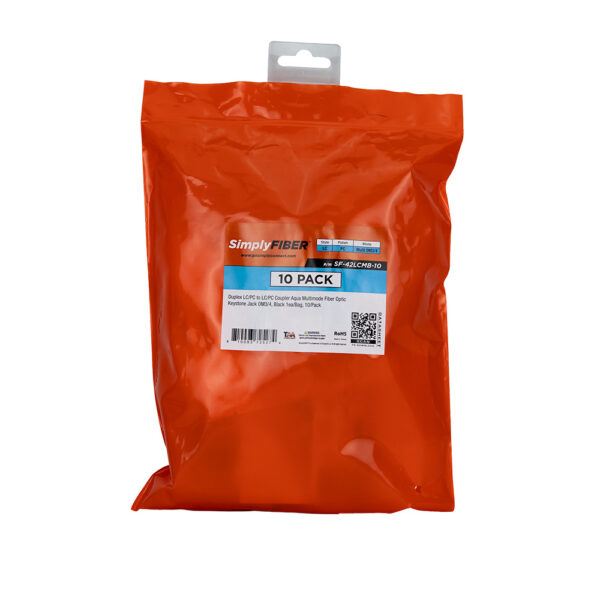SF-42LCMB-10 - LC/PC to LC/PC Aqua MM Keystone, Black, 10 Pack - Image 4