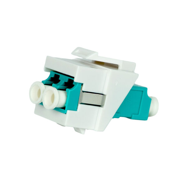 SF-42LCMW - LC/PC to LC/PC Aqua MM Keystone, White