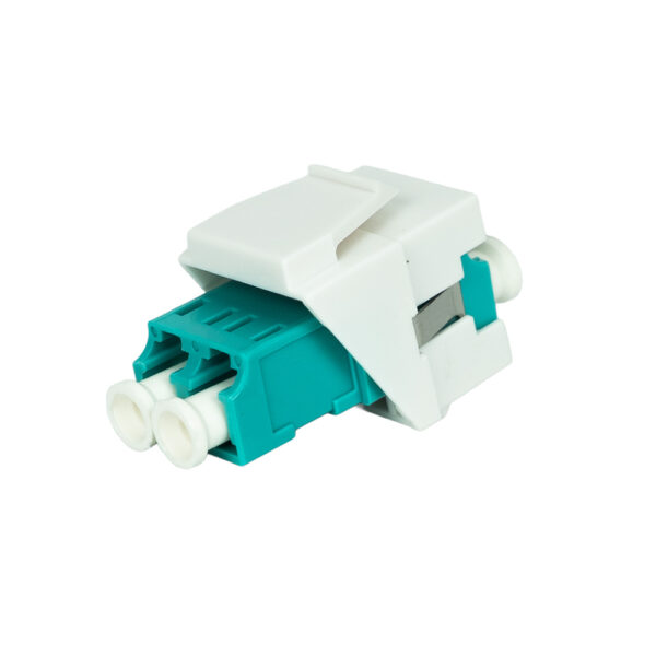 SF-42LCMW - LC/PC to LC/PC Aqua MM Keystone, White - Image 2