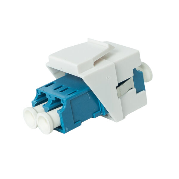 SF-42LCSW - LC/UPC to LC/UPC Blue SM Keystone, White - Image 2