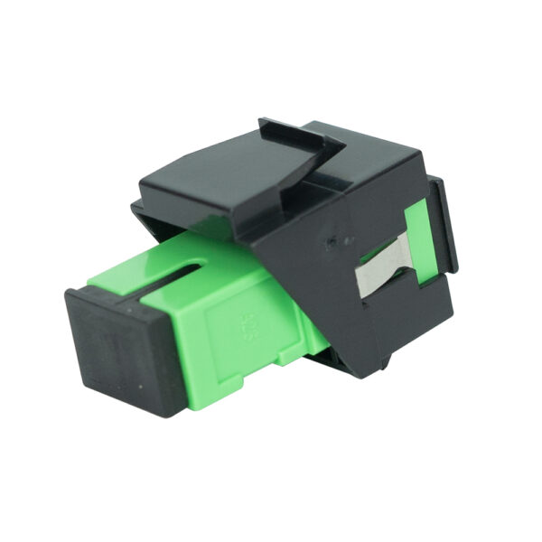 SF-42SCAPCB-10 - SC/APC to SC/APC Green SM Keystone, Black, 10 Pack - Image 3