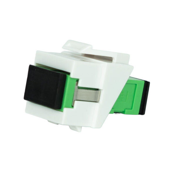SF-42SCAPCW - SC/APC to SC/APC Green SM Keystone, White