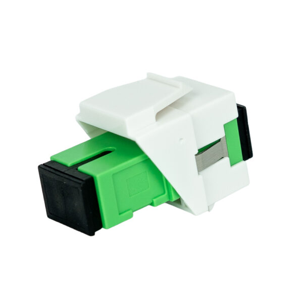 SF-42SCAPCW - SC/APC to SC/APC Green SM Keystone, White - Image 2