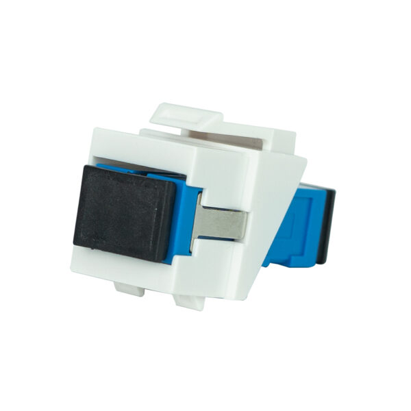 SF-42SCSW-10 - SC/UPC to SC/UPC Blue SM Keystone, White, 10 Pack - Image 2