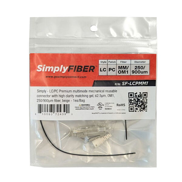 SF-LCPMM1 - LC/PC MM mechanical connector, beige - 1ea/Bag - Image 2