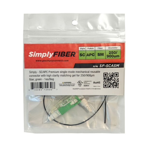 SF-SCASM-10 - SC/APC SM mechanical connector, green - 10ea/Bag - Image 2