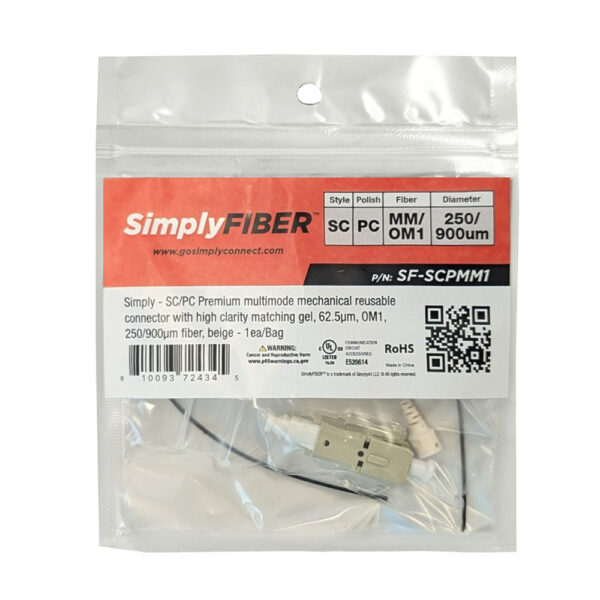 SF-SCPMM1 - SC/PC MM mechanical connector, beige - 1ea/Bag - Image 2