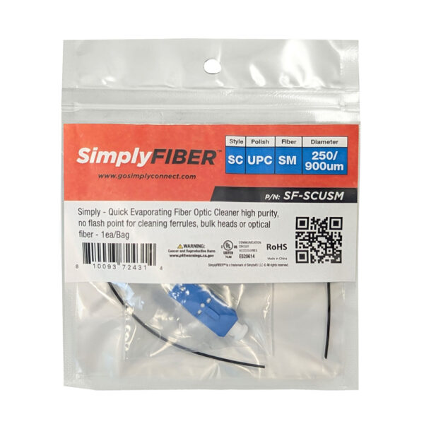 SF-SCUSM - SC/UPC SM mechanical connector, blue - 1ea/Bag - Image 2