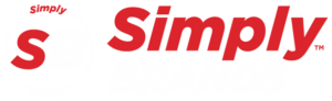 Simply Brands - Logo - Red and White - Footer