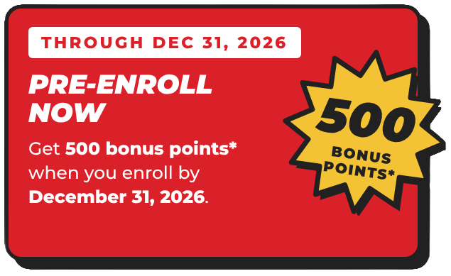 pre enroll now 500 points