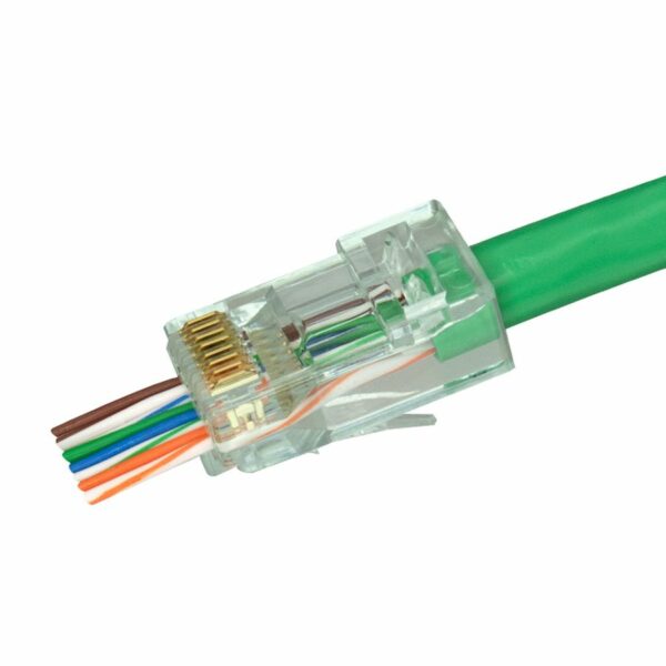 S45-1601P - Simply45® ProSeries Cat6 Unshielded Pass-Through RJ45 Modular Plugs with Cap45® 50 pc Clamshell - Image 2