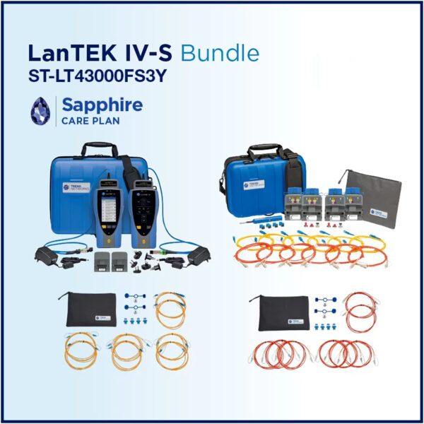 ST-LT43000FS3Y - LanTEK IV-3000MHz with PL/CH adapters, FiberTEK IV MM and SM, 3 Years of Sapphire Care Support